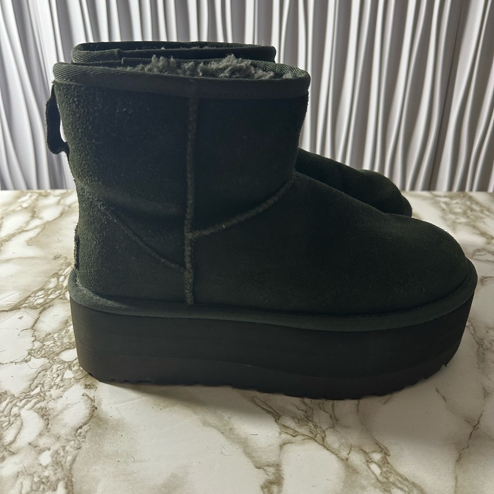 UGG Dark Green Platform Boots